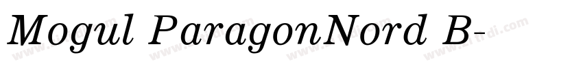 Mogul ParagonNord B字体转换